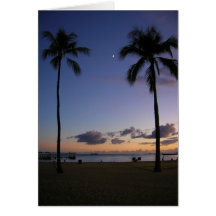Sunset over Waikiki Greeting Card