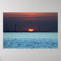 Sunset over Wilhelmshaven 2 Poster