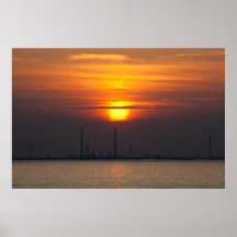 Sunset over Wilhelmshaven Poster