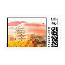 Sunset Pagoda stamps