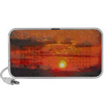 Sunset painting portable speakers
