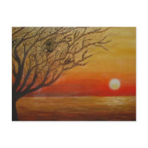 Sunset paiting print postcards by write2chinu Sunset paiting print postcards