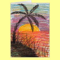 Sunset Palm by Wendy C. Allen cards