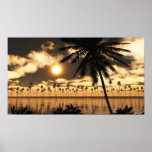 Sunset Palm Print
