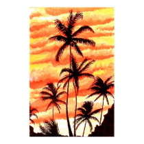 Sunset Palms Print