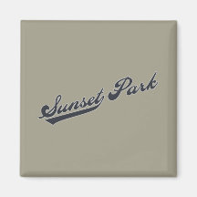 Sunset Park Refrigerator Magnet