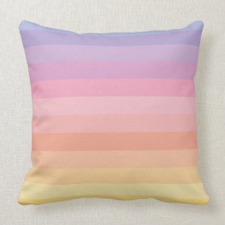 Sunset Pastel Stripes Pillows