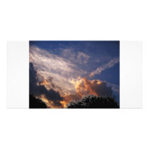 sunset customized photo card