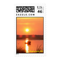 Sunset Postage Stamp-New England