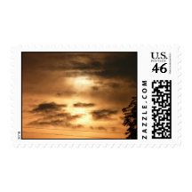 sunset postage stamps