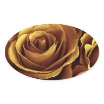 SUNSET PURPLE Rose - Wedding Envelope Seal Oval Stickers