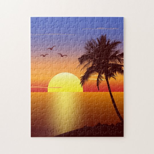 Sunset Puzzle Zazzle