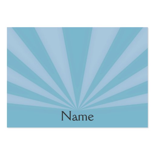 Sunset Rays Teal Blue Business Card (back side)
