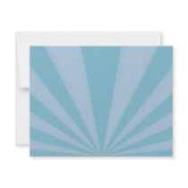 Sunset Rays Teal Blue invitations