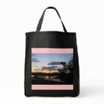 Sunset reflecting on Snake River by Payette, Id Canvas Bags