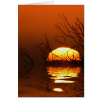 Sunset Reflections Card by webgrrl Sunset Reflections Card