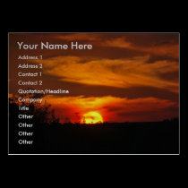 Sunset Reminder business cards