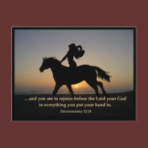 Sunset Ride POSTCARD