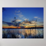 Sunset river poster