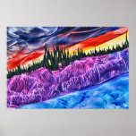 Sunset Ruins - Fantasy Artwork by Carol Trammel Poster
