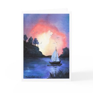 Sunset Sail card card