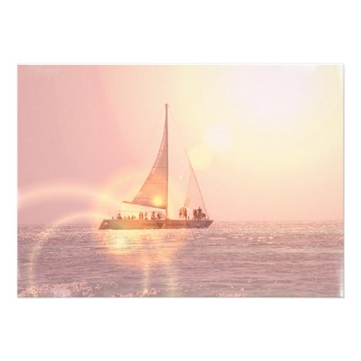 Sunset Sailboat Invitation