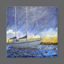 Sunset Sailboat Magnet