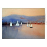 Sunset Sailboats Card