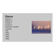 Sunset Sailboats Photo Business Card Template