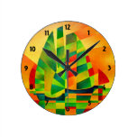 Sunset, Sails and Shadows Round Wallclocks