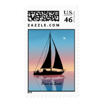 Sunset Sails with Holiday Lights Stamp