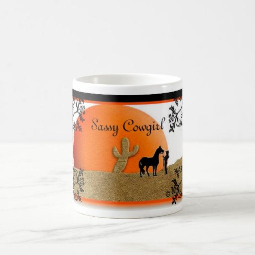 Magic maker Zazzle , 11  Cowgirl Oz  Coffee  Sassy kris Changing Mug Heat coffee Color