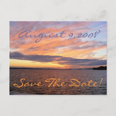 Sunset Save The Date! Postcards