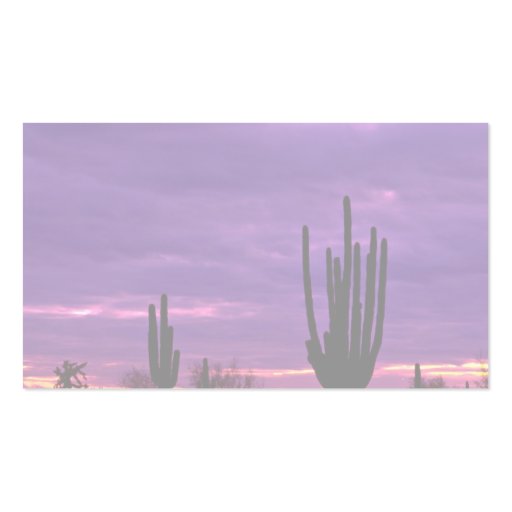 Sunset, Scottsdale, Arizona Business Card Template (back side)