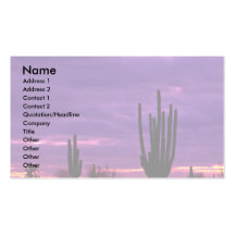 Sunset, Scottsdale, Arizona Business Card Template