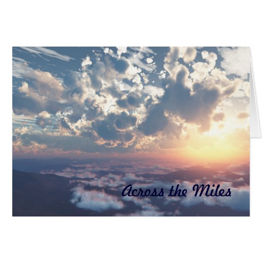 Sunset Sky Across the Miles Birthday Card Zazzle