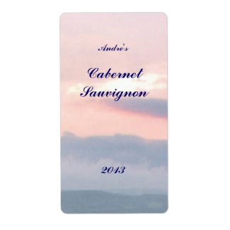 Sunset  Sky Wine Label
