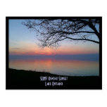 Sunset @ SUNY Oswego on Lake Ontario Postcard