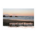sunset surf Biarritz posters