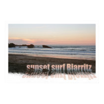 sunset surf Biarritz posters by zoespeak sunset surf Biarritz posters