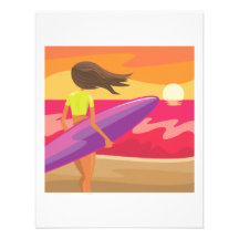 Sunset surfer custom announcement