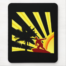 Sunset Surfer Mouse Pads