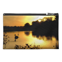 Sunset Swan Lake orange yellow Travel Accessories Bag