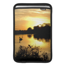Sunset Swan Lake orange yellow MacBook Sleeves