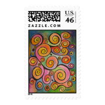 Sunset Swirls postage