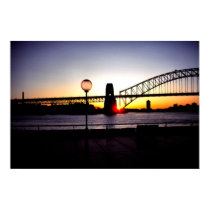 Sunset, Sydney Harbour Bridge posters
