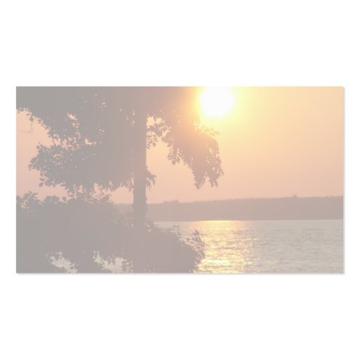 Sunset (Taken From Sylvan Beach Ny) Business Card (back side)