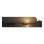Sunset - Tartus seaport with ships Bumper Stickers