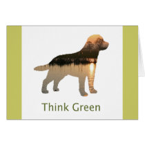Sunset Think Green Note Card cards