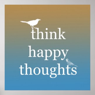 Sunset Think Happy Poster